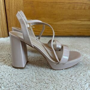 Elegant Nude Strappy Heels